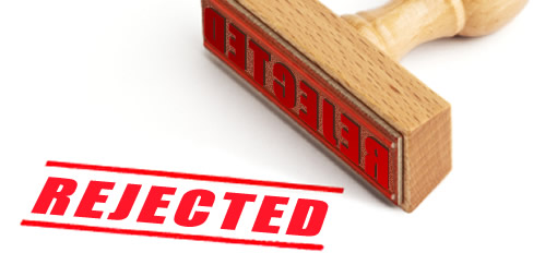 Image of 'Rejected' rubber stamp