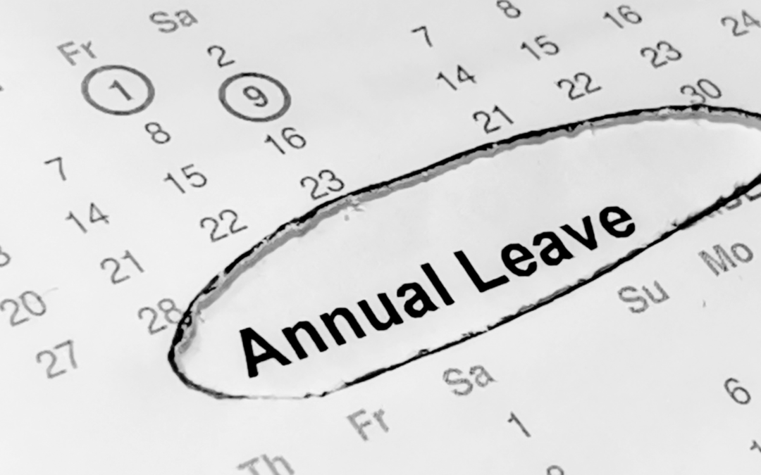 annual leave circled in a newspaper